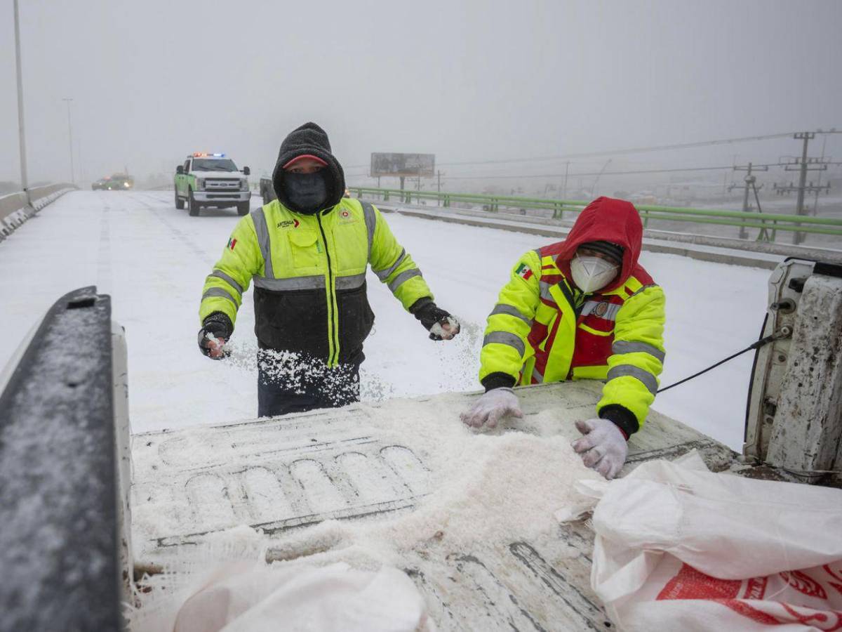 Onda gélida afecta al norte de México con temperaturas bajo cero