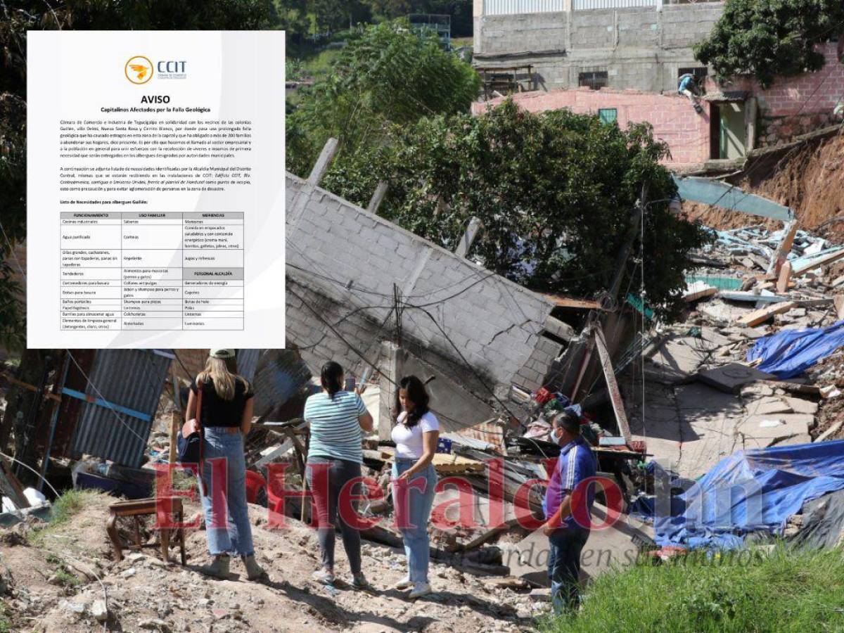 CCIT inicia recolección de víveres para damnificados por falla geológica en la capital