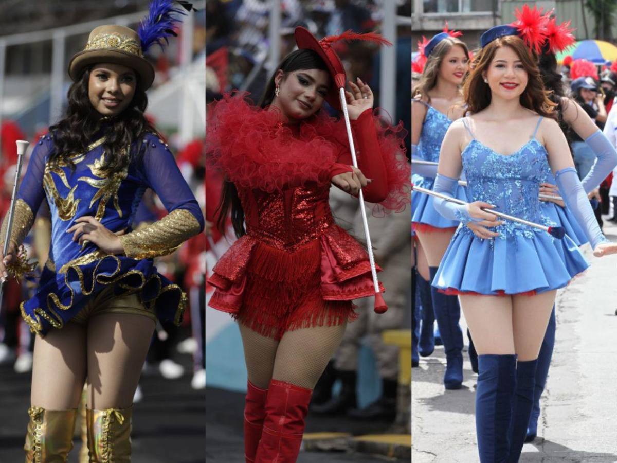 Las palillonas con los rostros más hermosos en los desfiles del 15 de septiembre en Tegucigalpa