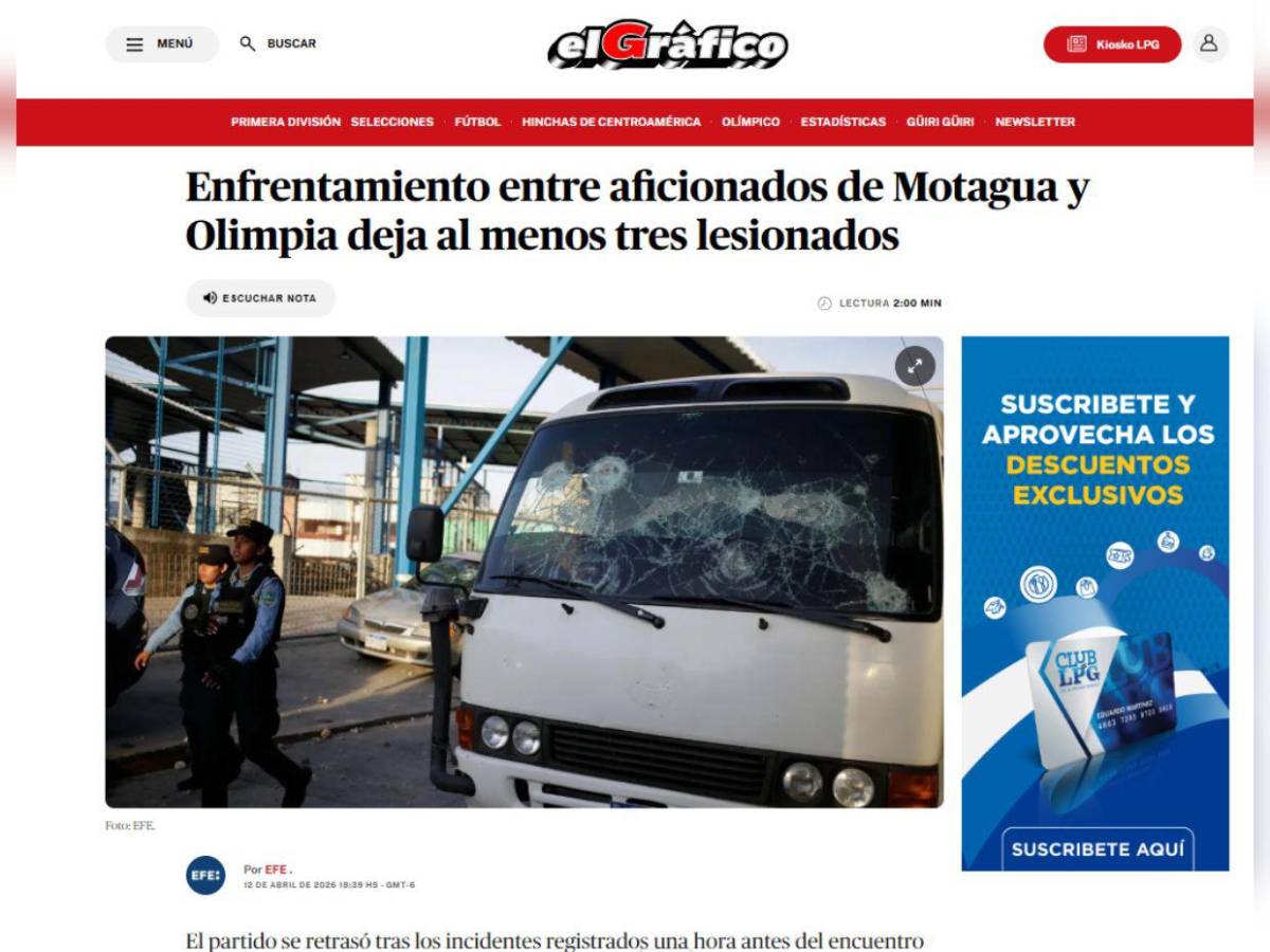 Hubo heridos y aún así se jugó: así informa el mundo sobre la violencia en el clásico