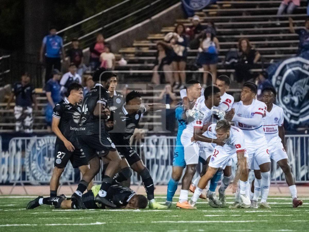 Fotos: Jugadores de Motagua y Olimpia protagonizan zafarrancho en EE UU