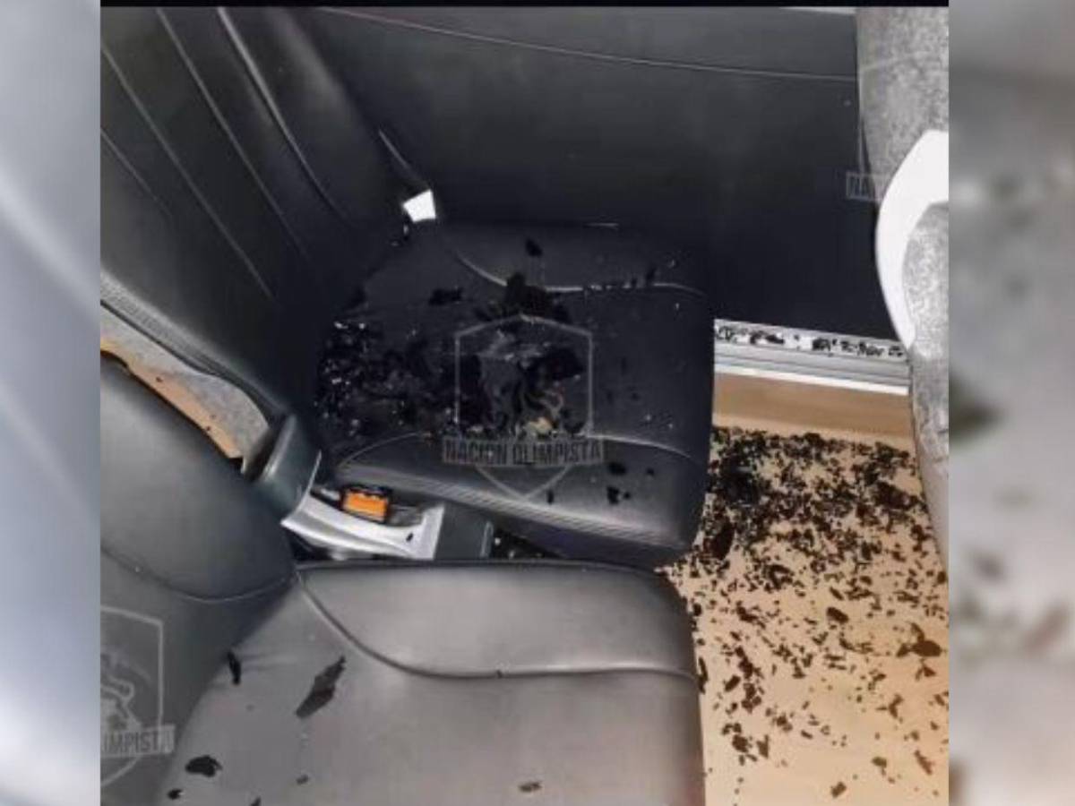 Reprochable: así quedó el bus de Olimpia tras ser atacado por aficionados de Alajuelense