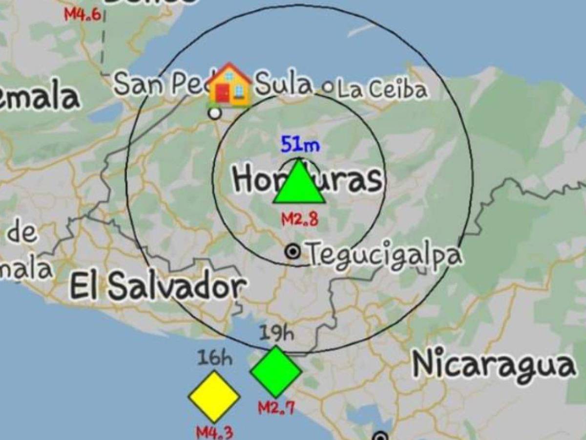 Sismo de 3.6 grados sacude el noroeste de Yoro