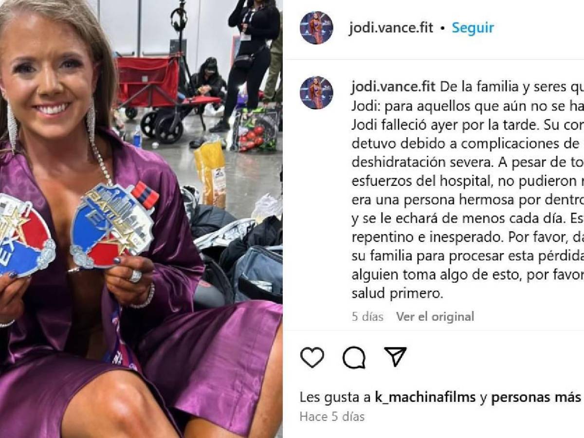 Joven fisicoculturista muere y revelan las causas