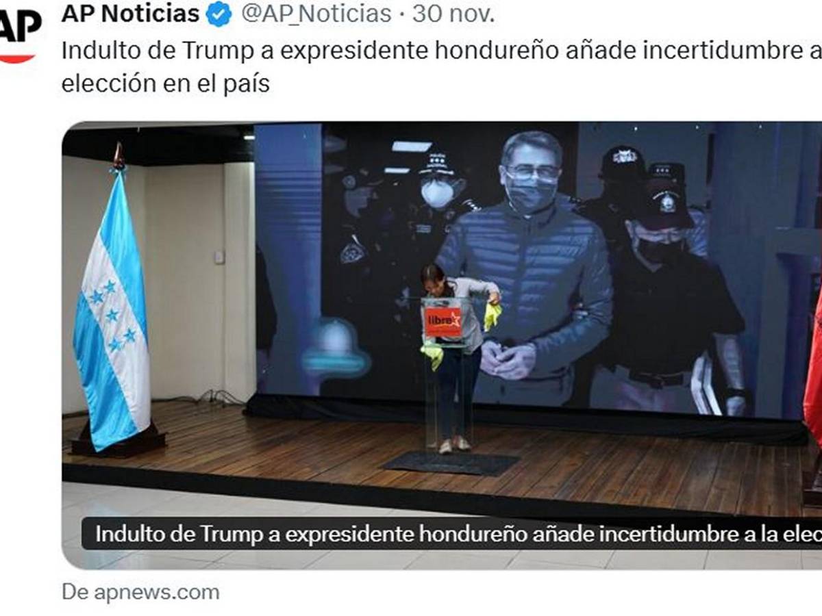 Ha quedado en libertad: Así informa el mundo que Juan Orlando Hernández salió de prisión