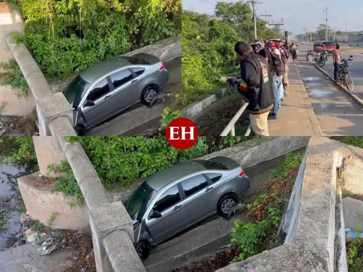 Jóvenes resultan ilesos tras accidentarse en cuneta en Comayagua