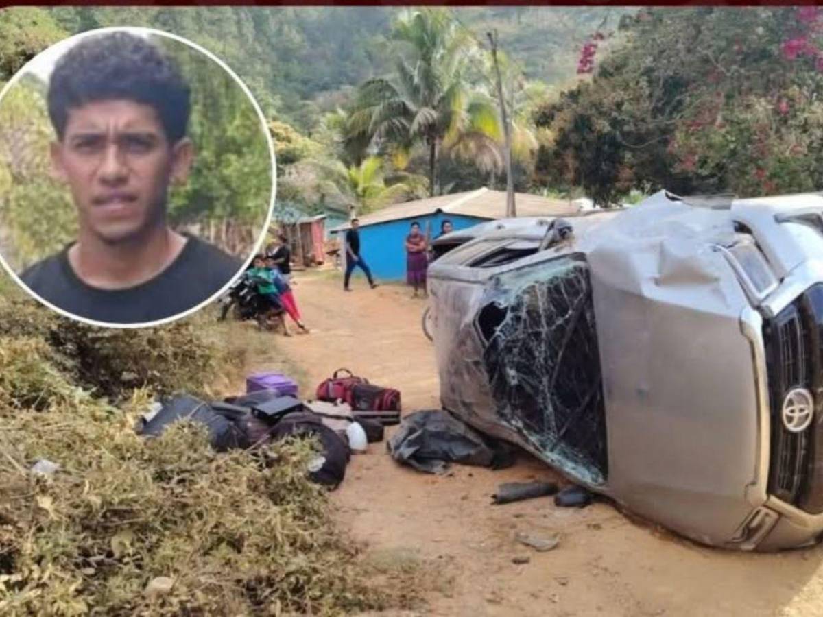 Las imágenes del accidente en el que murió el integrante de una banda musical en Olancho