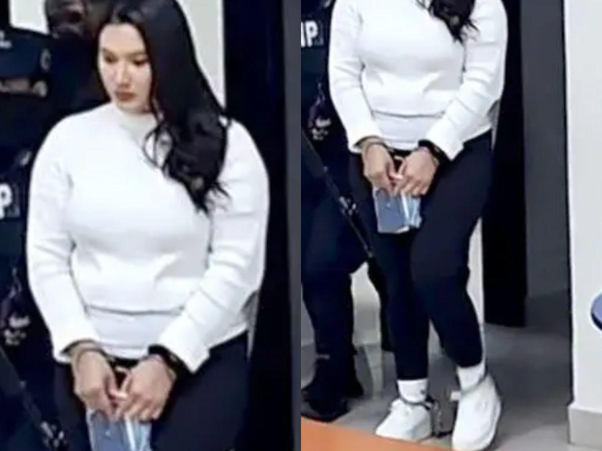 Encadenada de manos y pies: así llegó Katherine a su juicio por abuso contra sus hijastros