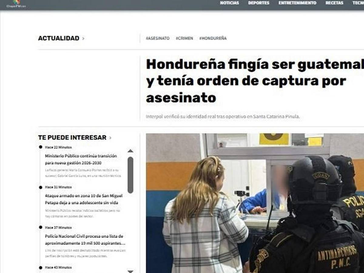 Expulsan a hondureña: Así informó Guatemala la captura de Yosary Valle cerca de la capital chapina