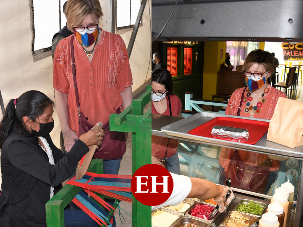 Embajadora de EEUU en Honduras recorrió Tegucigalpa y probó las famosas baleadas