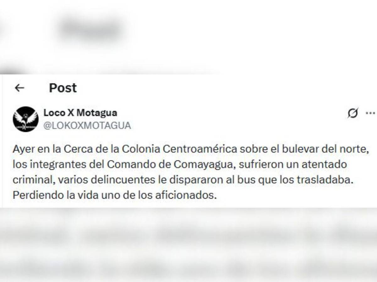 Revelan dónde y cómo causaron la muerte de barrista de Motagua tras juego vs Marathón