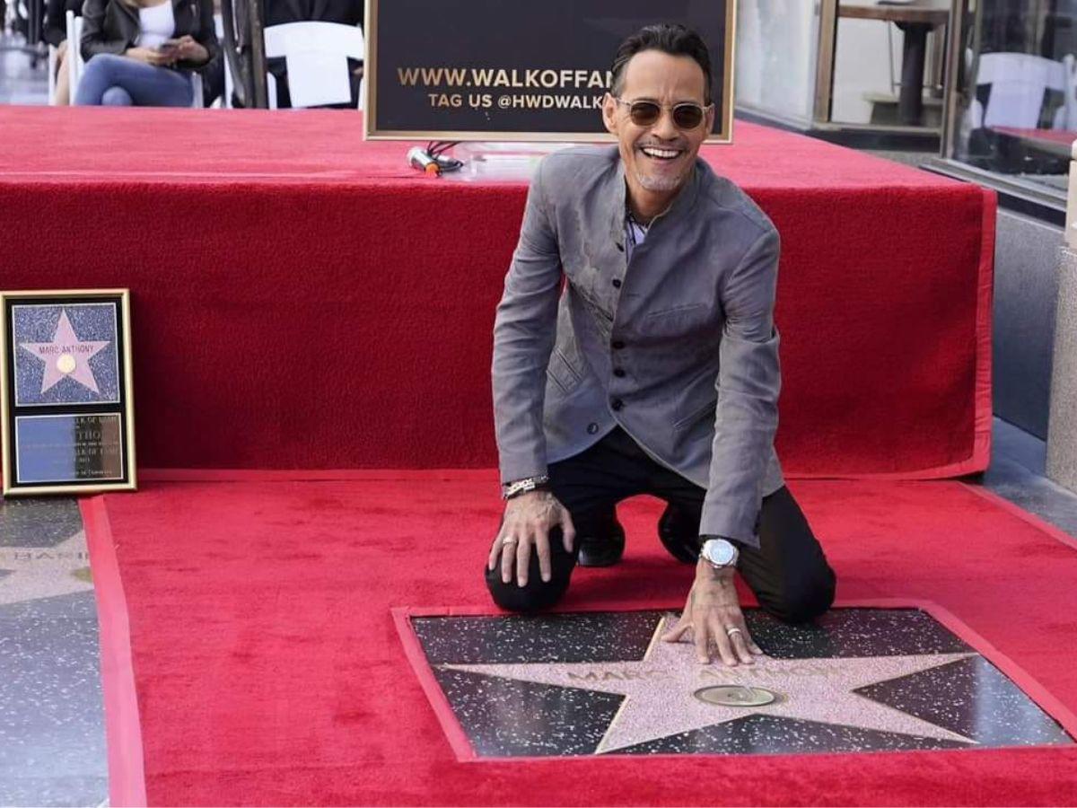 Marc Anthony brilla en Hollywood y recibe su estrella en el Paseo de la Fama