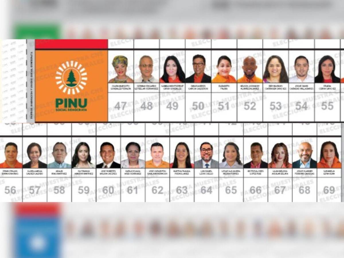 Periodistas, abogados y un exjugador: así es la papeleta de diputados en Francisco Morazán