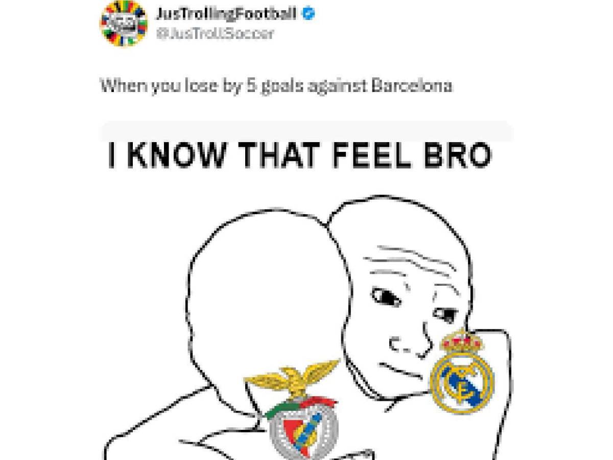 Se burlan del Real Madrid: Los memes que dejó el triunfo de Barcelona ante Benfica en Champions