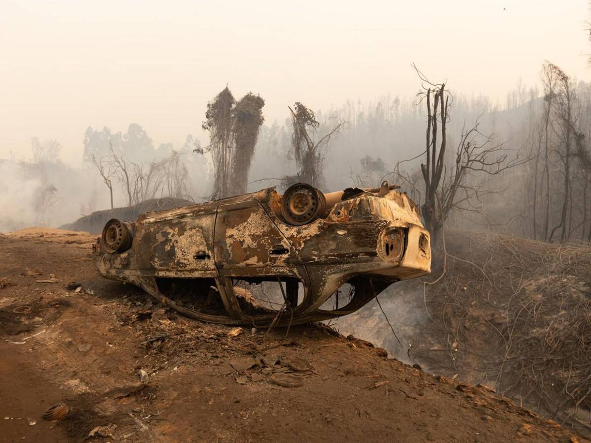 La caótica escena en Chile, que amanece consumida por las llamas
