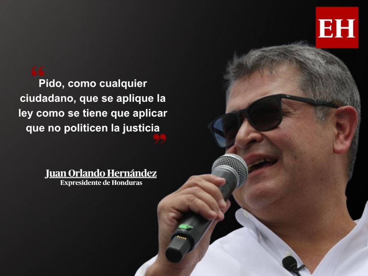 De rodillas solo ante Dios: Las frases de JOH a su regreso a Honduras