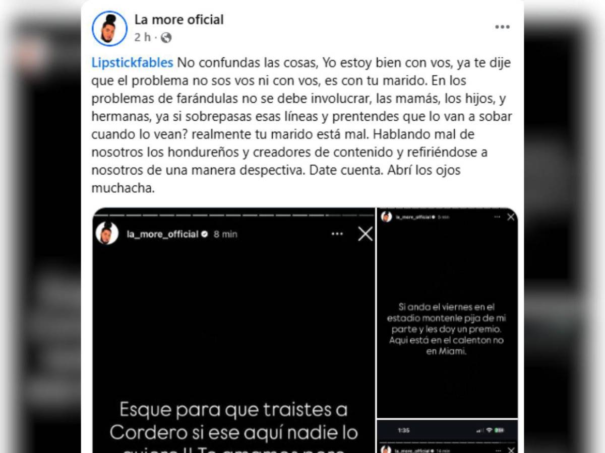 La More y su polémica reacción al altercado entre Fancony y Jorge Cordero