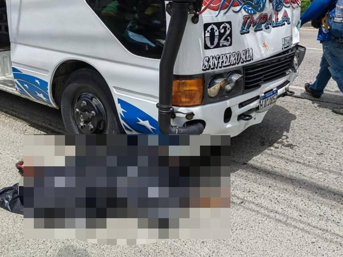 Repartidor de comida muere atropellado por bus en San Pedro Sula