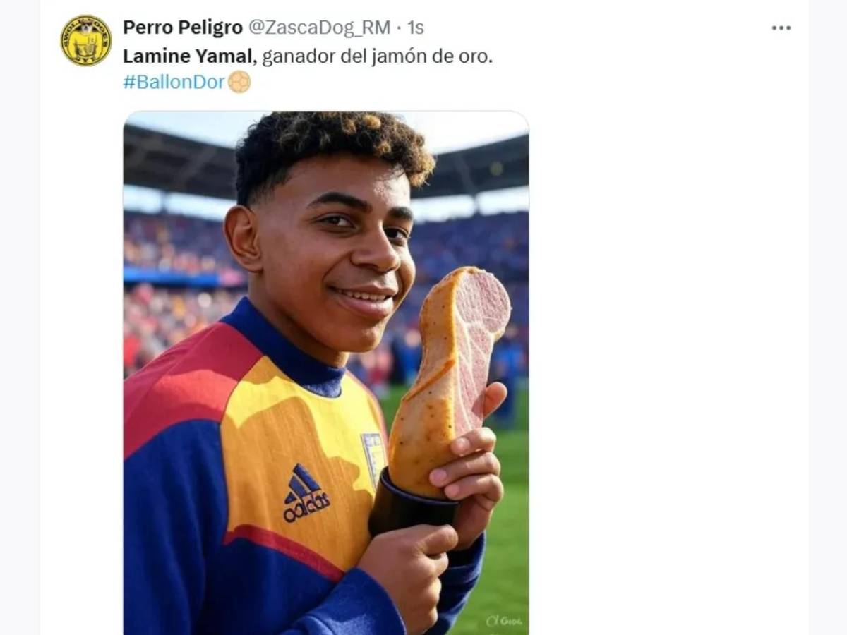 Lamine Yamal y los crueles memes que crean luego de no ganar el Balón de Oro