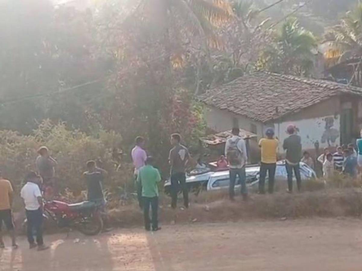 Las imágenes del accidente en el que murió el integrante de una banda musical en Olancho