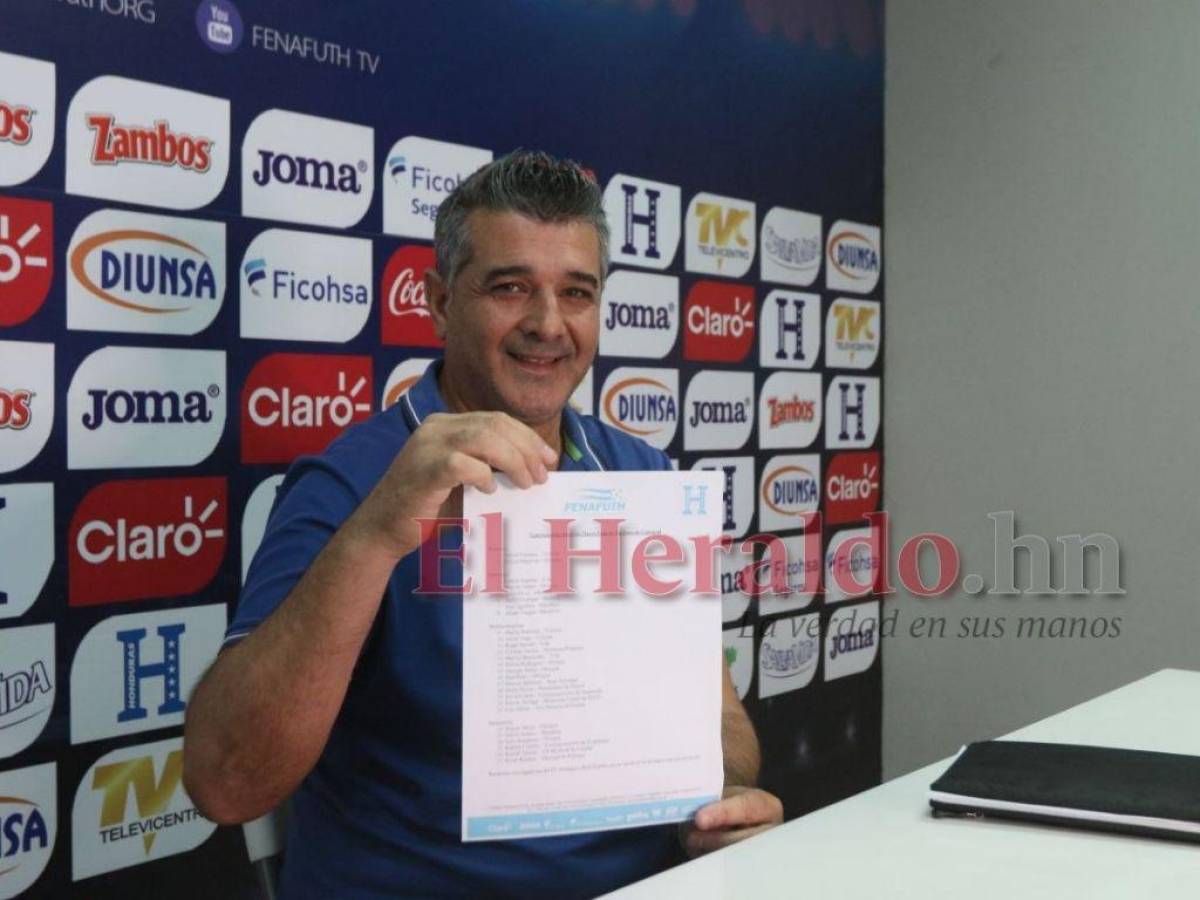 Diego Vázquez presenta la convocatoria final de Honduras para los juegos de Liga de Naciones