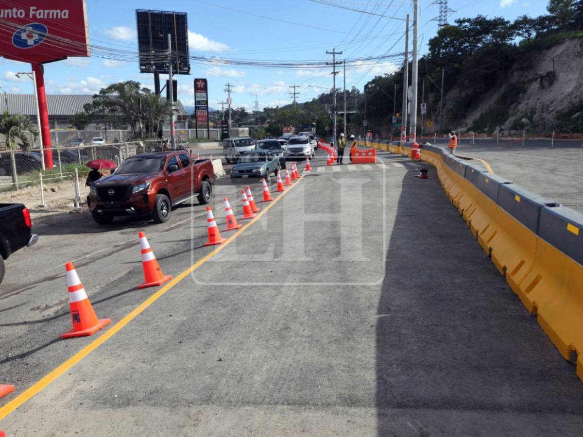 Así luce el carril inaugurado de lo que será el paso a desnivel Papa Francisco