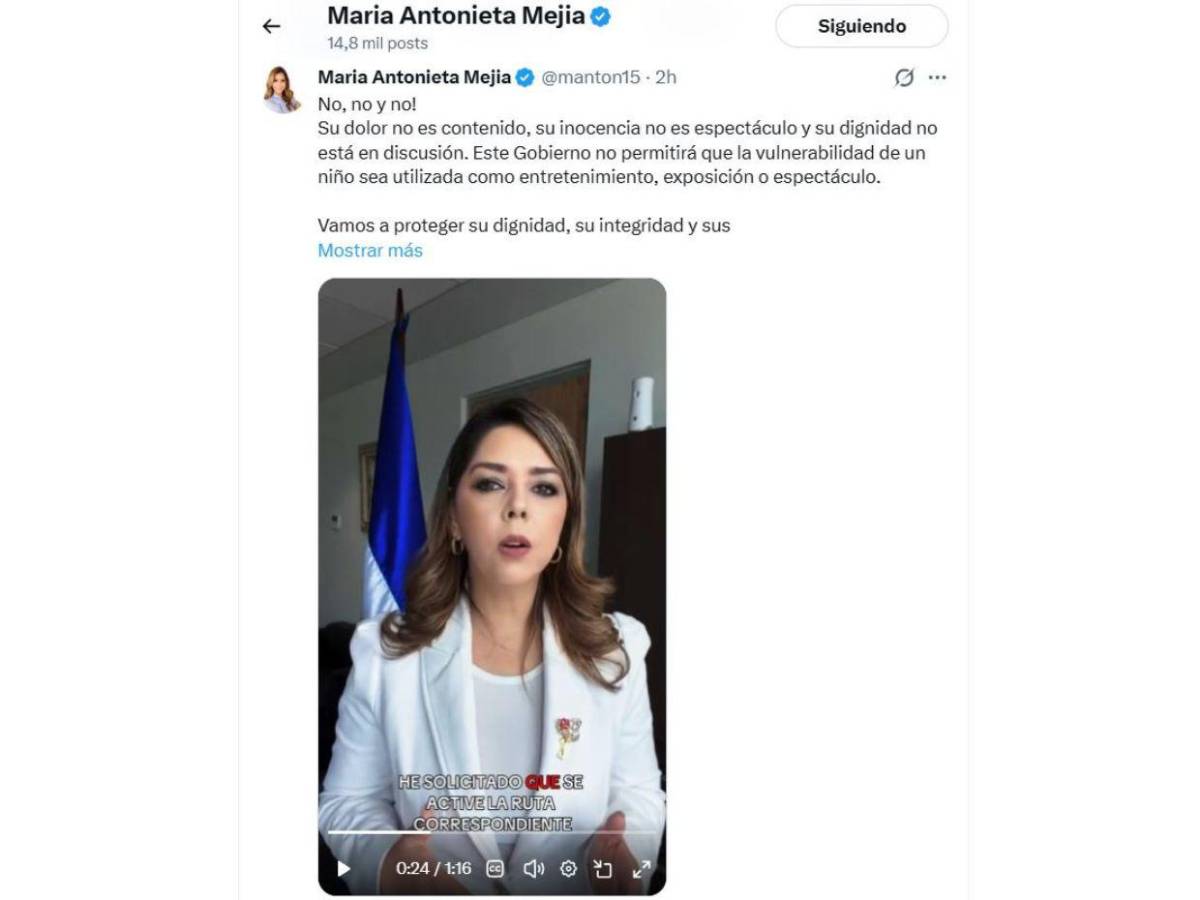 Designada afirma que se le deducirá responsabilidad a tiktokers que humillaron a niño por L500