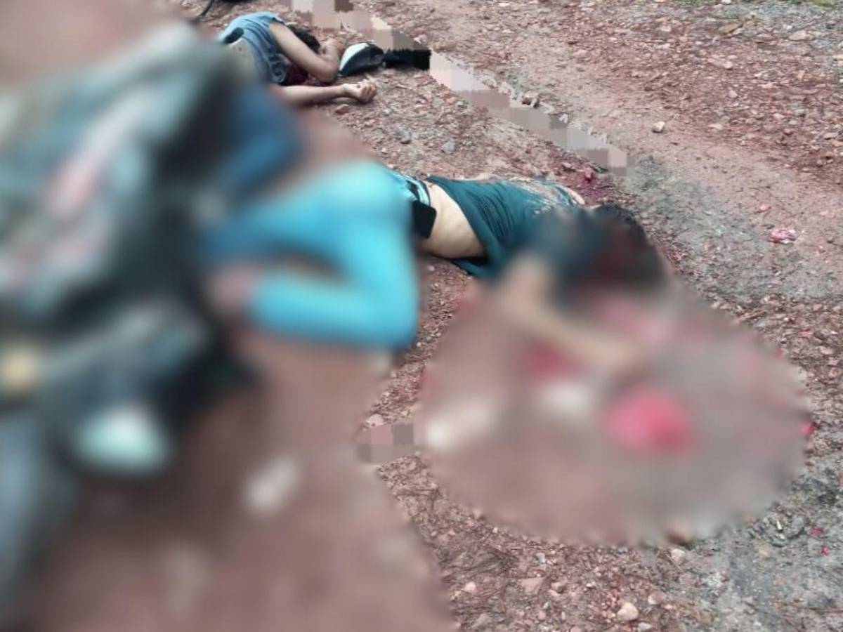 Les dispararon en la cabeza: las fuertes imágenes que dejó la masacre en Yoro