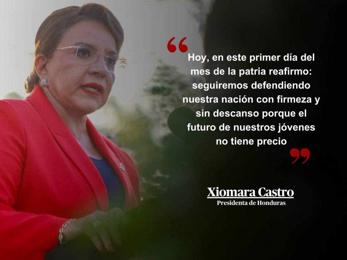 Frases de la presidenta Castro durante la inauguración del mes patrio en Honduras