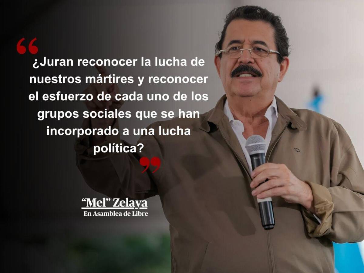 “Se preocupa la oligarquía porque Rixi no se vende: Frases de 'Mel' Zelaya en asamblea “Se preocupa la oligarquía porque Rixi no se vende: Frases de 'Mel' Zelaya en asamblea