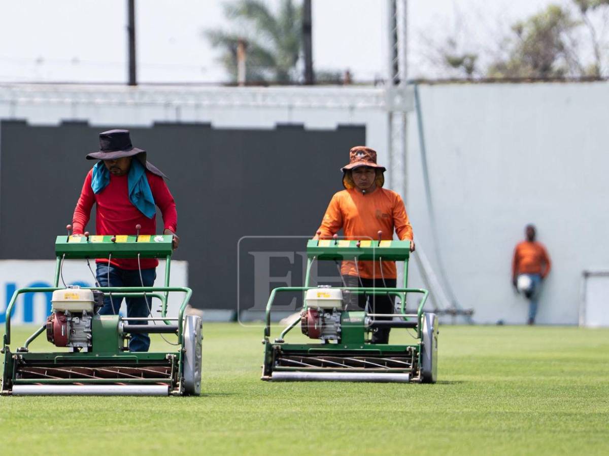 ¿Cómo quedó la grama? Pulen el estadio Morazán para la final entre Marathón y Motagua