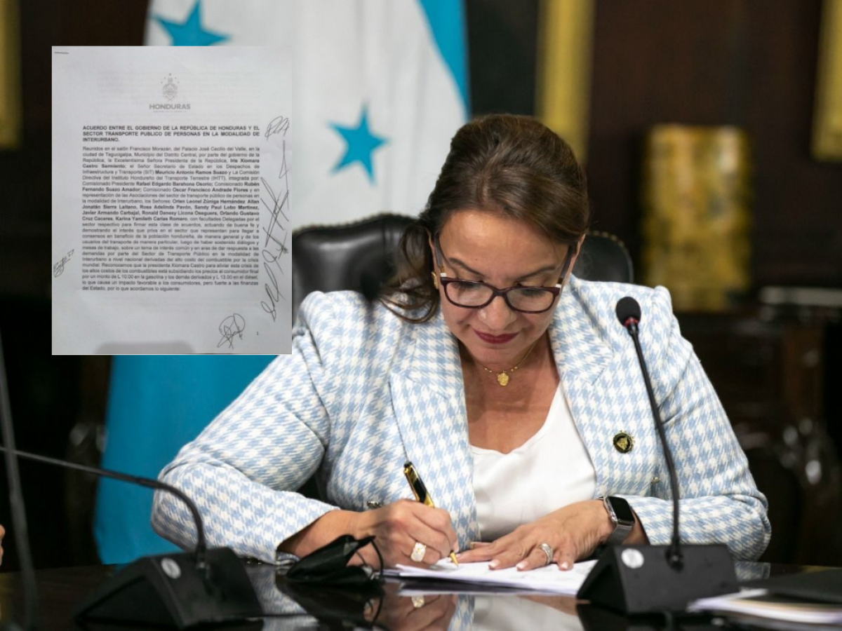 ¿Qué dice el acuerdo firmado entre Xiomara Castro y transportistas?