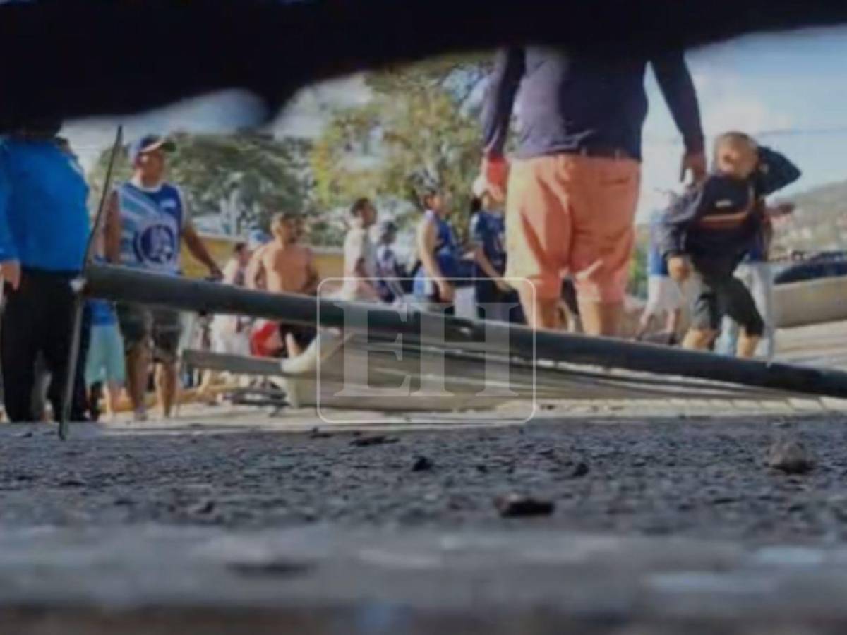 Destrozos a la propiedad privada tras lluvia de piedras y balazos antes del Motagua vs Olimpia