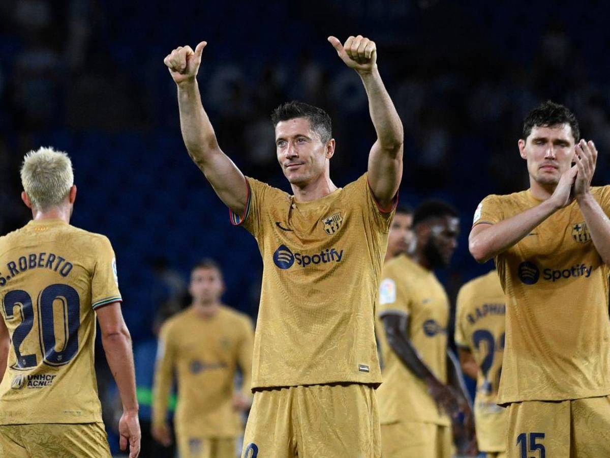 Con doblete de Lewandowski, Barcelona golea 4-1 a Real Sociedad en La Liga