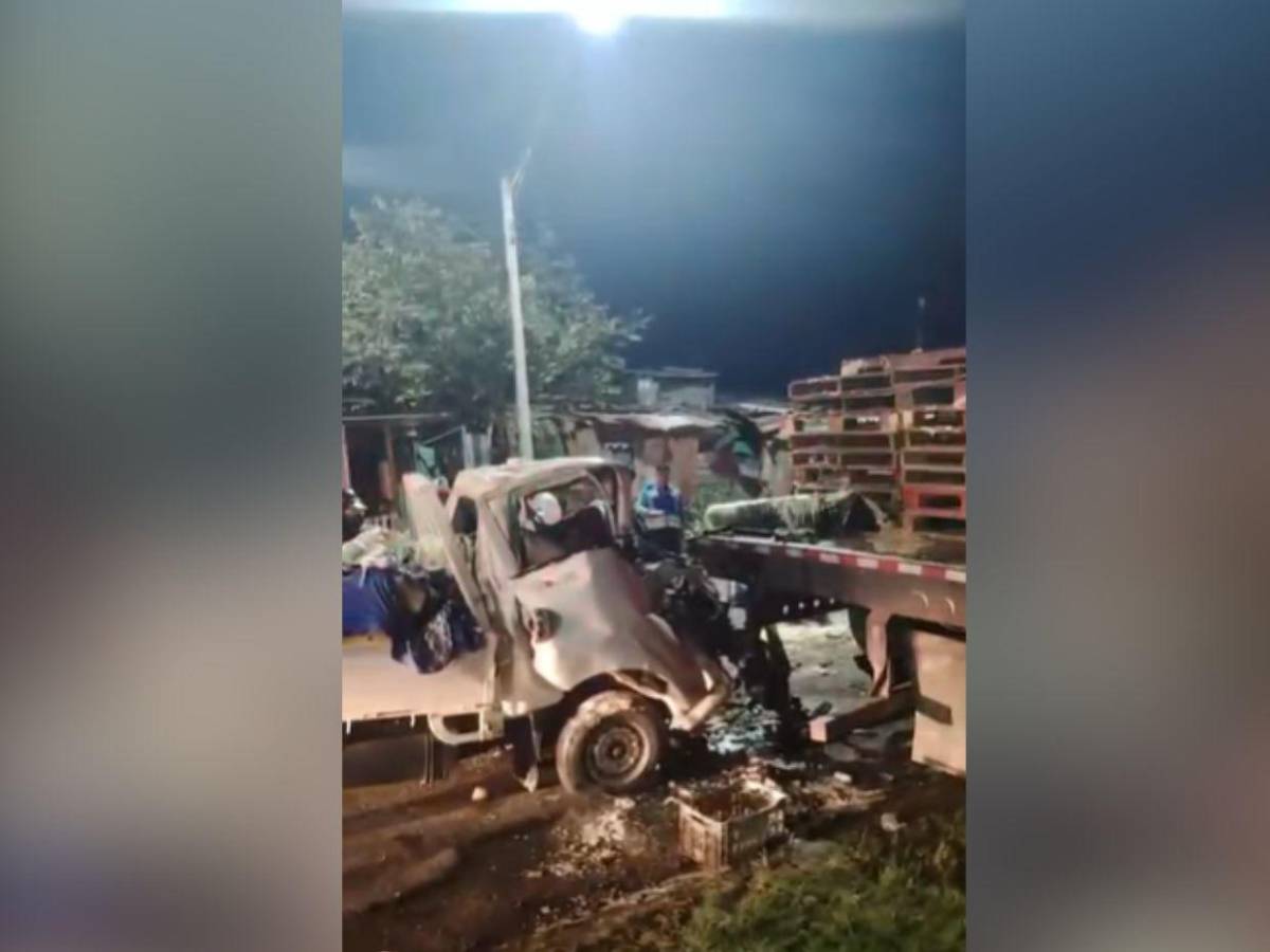 Muere conductor de camión tras fuerte colisión en carretera a Olancho