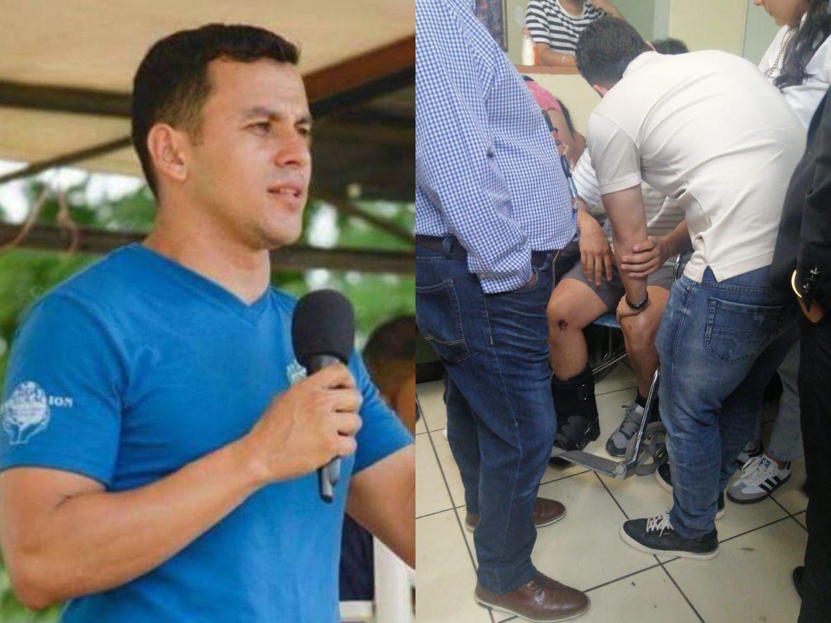 Así fue captado Rubén Matamoros en el velatorio de su esposa e hijo.