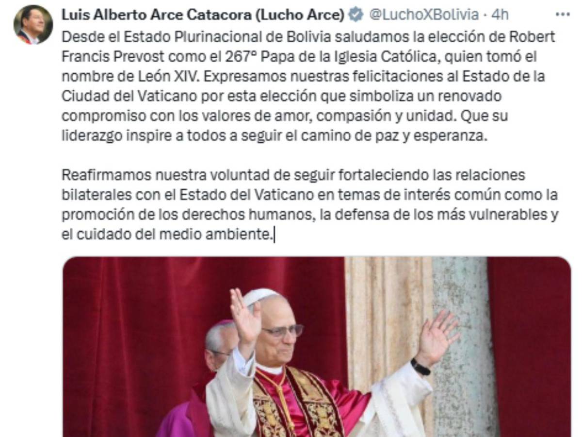 Líderes latinoamericanos celebran llegada del Papa León XIV, conocedor de la región