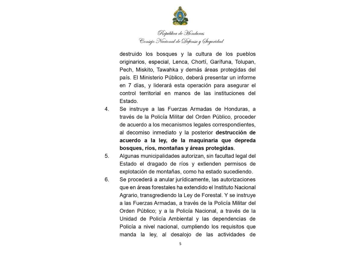 Consejo de Defensa y Seguridad decreta estado de emergencia ambiental