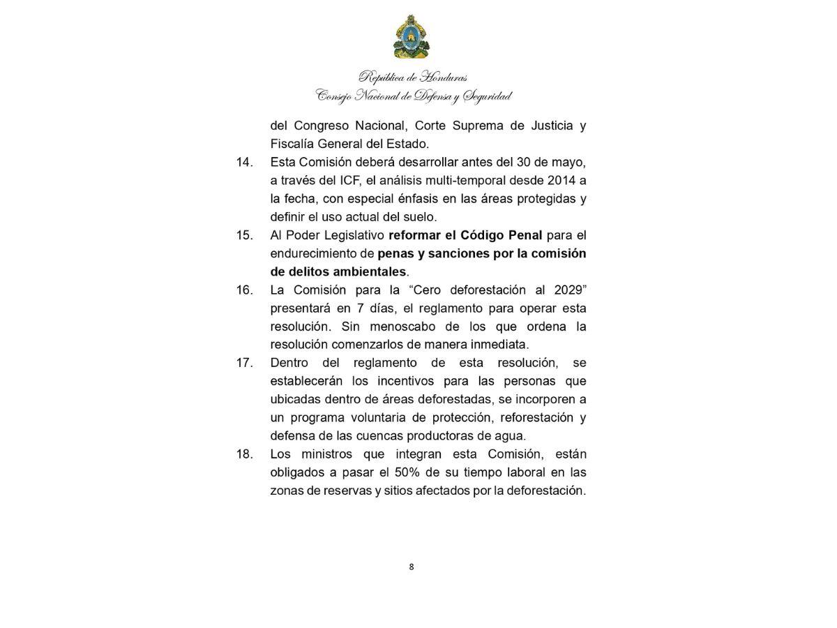 Consejo de Defensa y Seguridad decreta estado de emergencia ambiental