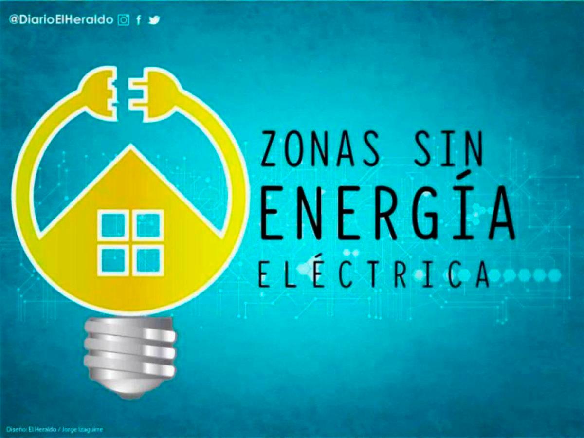 Zonas de Honduras sin energía eléctrica el domingo 26 de noviembre