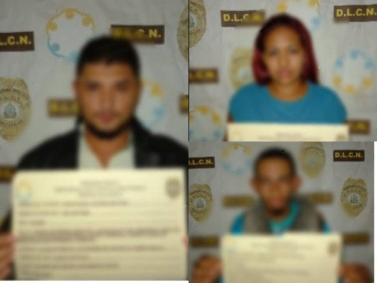 Imágenes de los tres detenidos.