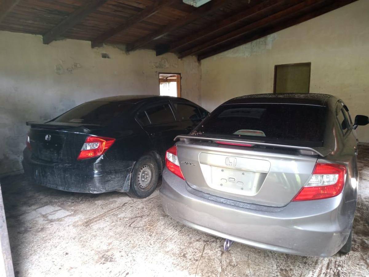 Estos fueron los vehículos encontrados en la vivienda.