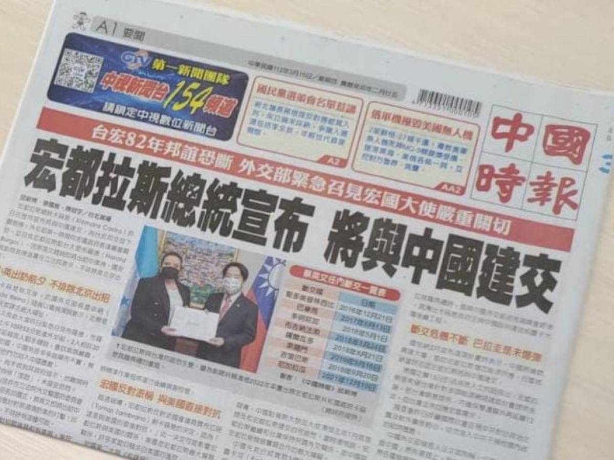 Así informa Taipéi sobre tambaleo de las relaciones entre Honduras-Taiwán