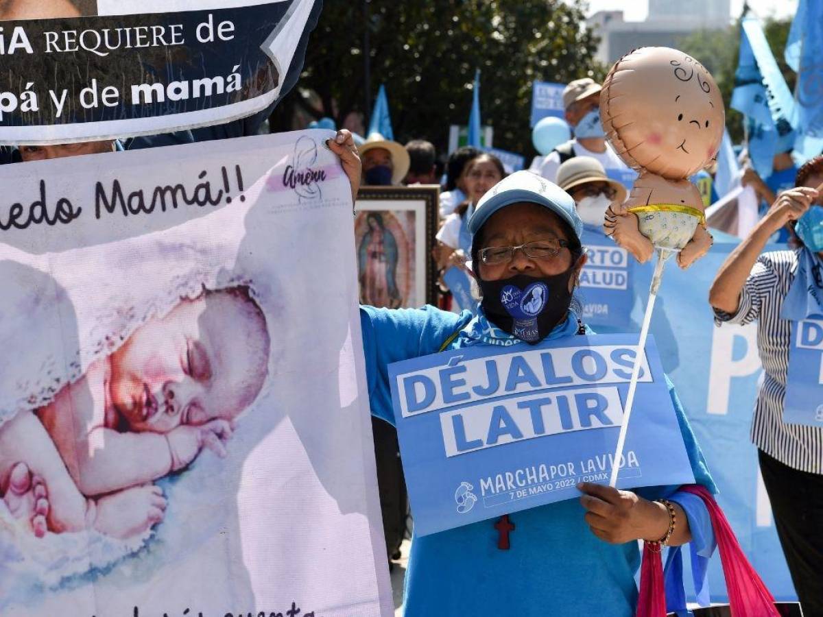 Marcha en contra del aborto en Ciudad de México