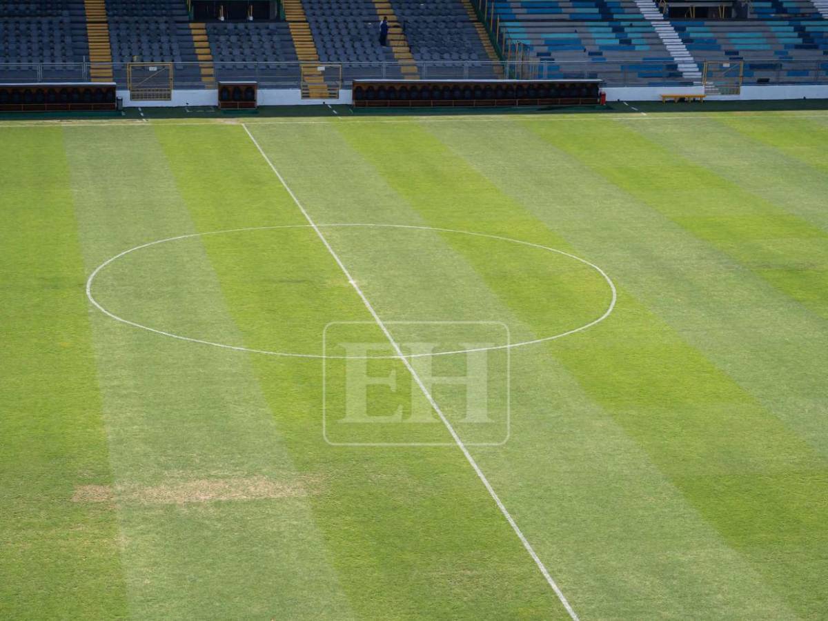 ¿Cómo quedó la grama? Pulen el estadio Morazán para la final entre Marathón y Motagua