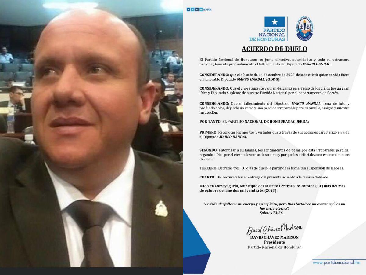 Nacionalistas lamentan muerte de diputado Marco Handal