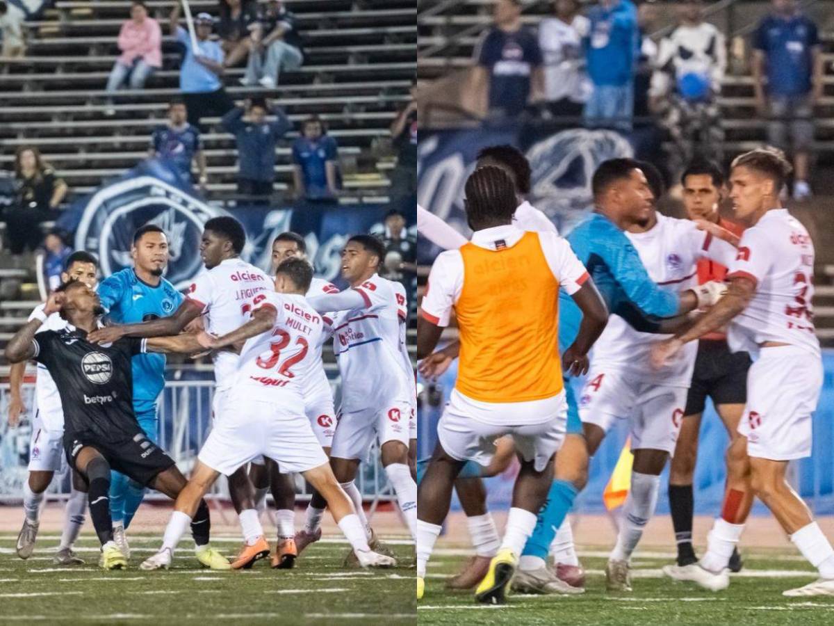 Fotos: Jugadores de Motagua y Olimpia protagonizan zafarrancho en EE UU