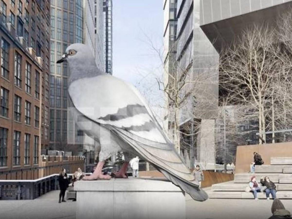 Toma vuelo, Dinosaur, escultura de paloma gigante que conquistó Manhattan dice adiós