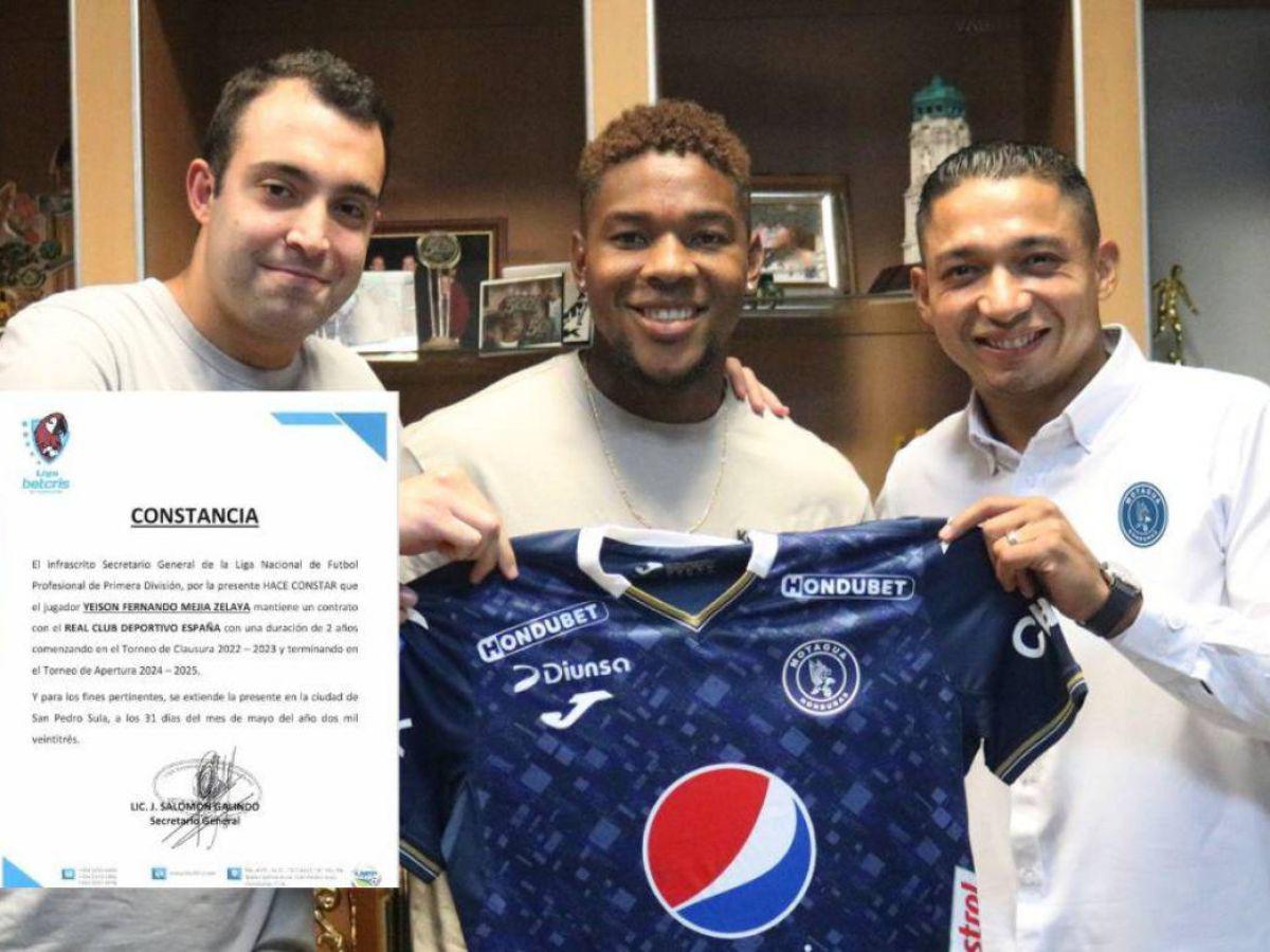 Liga Nacional lanza comunicado oficial sobre Yeison Mejía, fichaje de Motagua ¿Tiene o no contrato con Real España?