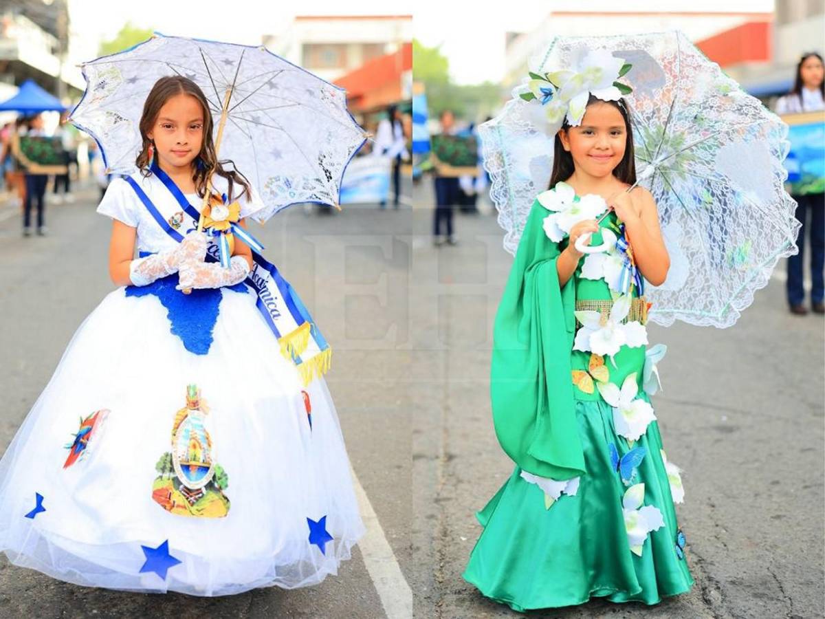 Color y fervor patrio engalanan los desfiles patrios en San Pedro Sula este lunes